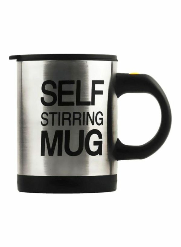 Tools & Accessories |   Self Stirring Coffee Mug Silver/Black 8.8X14.3X11.5Centimeter Car Accessories Tools & Accessories