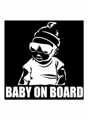 Tools & Accessories |   Sunglasses Wearing Child On Baby Board Warning Car Sticker Car Accessories Tools & Accessories