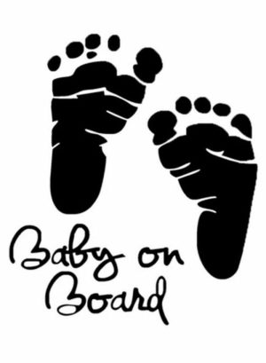 Sticky Pads & Car Mat |   Baby On Board Feet Car Sticker Car Accessories Sticky Pads & Car Mat